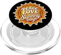 Peace Love And Sunny Days Summer Vacances Vintage PopSockets PopGrip pour MagSafe