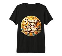 Peace Love and Tango Lover Danseuse Professeur Instructeur Vintage T-Shirt Haut de Gamme