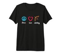 Peace Love Archery Archer T-Shirt Haut de Gamme