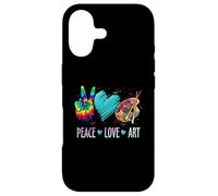 Peace Love Art Palette de Peinture Professeur d'art Coque pour iPhone 17