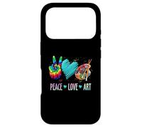Peace Love Art Palette de Peinture Professeur d'art Coque pour iPhone 17 Pro