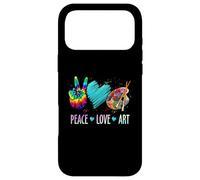 Peace Love Art Palette de Peinture Professeur d'art Coque pour iPhone 17 Pro Max