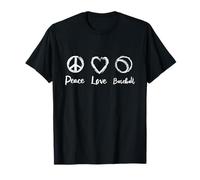 Peace Love Baseball Baseballer Life T-Shirt