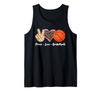 Peace Love Basketball Motif cœur Mignon pour Filles Débardeur