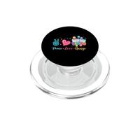 Peace Love Bingo Lover Jeu de Hasard Cartes de Bingo PopSockets PopGrip pour MagSafe