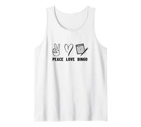 Peace Love Bingo Proud Men Women Bingo Joueuse de Bingo Débardeur