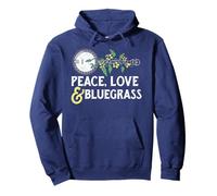 Peace, Love & Bluegrass - Illustration de vignes de Banjo Sweat à Capuche