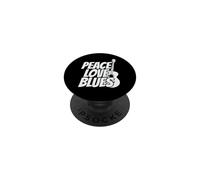 Peace Love Blues Trompette Musicale PopSockets PopGrip Adhésif