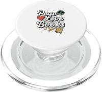 Peace Love Books Cute Retro Reading Graphic PopSockets PopGrip pour MagSafe