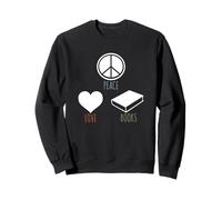 Peace Love Books Lecture Book Lover Teacher Book Nerd Sweatshirt