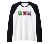 Peace Love Cardinals Cute Cardinal Manche Raglan