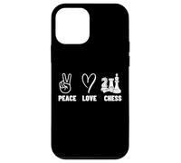 Peace Love Chess, Joueur d'échecs Mignon pour Hommes et Femmes Coque pour iPhone 12 Mini