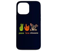 Peace Love Chiweenie Dog Funny Mes Chiens sont Mon Cardio Coque pour iPhone 13 Pro Max