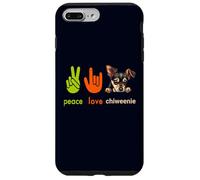 Peace Love Chiweenie Dog Funny Mes Chiens sont Mon Cardio Coque pour iPhone 7 Plus/8 Plus