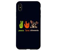 Peace Love Chiweenie Dog Funny Mes Chiens sont Mon Cardio Coque pour iPhone XS Max