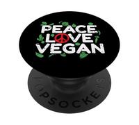 Peace Love Chou végétalien PopSockets PopGrip Adhésif