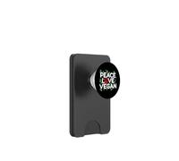 Peace Love Chou végétalien PopSockets PopWallet pour MagSafe