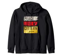 Peace Love Cittern Irish Step Dance Cittermn Instrument Sweat à Capuche