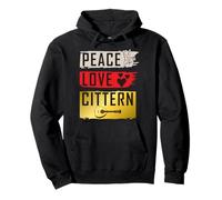 Peace Love Cittern Irish Step Dance Cittermn Instrument Sweat à Capuche