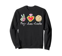 Peace Love Conchas Pan Dulce Latina Mexican Concha Pastry Sweatshirt