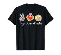 Peace Love Conchas Pan Dulce Latina Mexican Concha Pastry T-Shirt