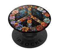 Peace Love Costume hippie symbole de paix années 60 et 70 PopSockets PopGrip Interchangeable