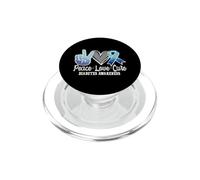 Peace Love Cure Diabetes Awareness PopSockets PopGrip pour MagSafe