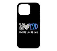 Peace Love Cure Diabetes Awareness T2D Diabetes Coque pour iPhone 16 Pro