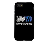 Peace Love Cure Diabetes Awareness T2D Diabetes Coque pour iPhone SE (2020) / 7/8
