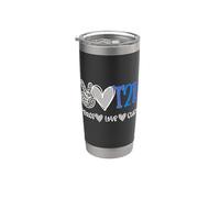 Peace Love Cure Diabetes Awareness T2D Diabetes Gobelet isotherme en acier inoxydable double paroi