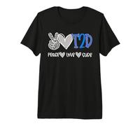 Peace Love Cure Diabetes Awareness T2D Diabetes T-Shirt Haut de Gamme