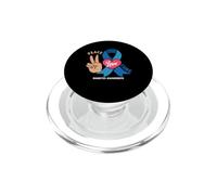Peace Love Cure Diabetes Awareness Type 1 Diabétique Warrior PopSockets PopGrip pour MagSafe