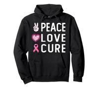 Peace Love Cure for Breast Cancer Awareness Sweat à Capuche
