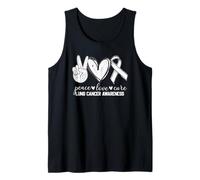 Peace Love Cure Lung Cancer Awareness Débardeur