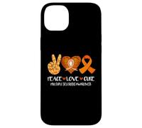 Peace Love Cure Mars Support de Sensibilisation à la sclérose en plaques Coque pour iPhone 14 Plus