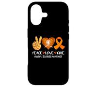 Peace Love Cure Mars Support de Sensibilisation à la sclérose en plaques Coque pour iPhone 17
