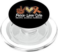 Peace Love Cure Multiple Sclerosis Awareness PopSockets PopGrip pour MagSafe