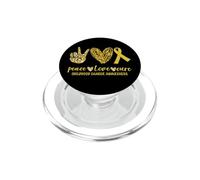 Peace Love Cure Ribbon Childhood Cancer Awareness PopSockets PopGrip pour MagSafe