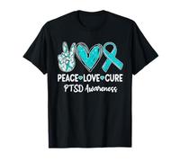 Peace Love Cure TSPT Trouble de stress post-traumatique T-Shirt