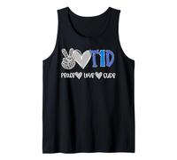 Peace Love Cure Type One Diabetes Awareness T1D Débardeur