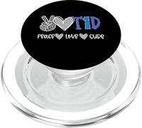 Peace Love Cure Type One Diabetes Awareness T1D PopSockets PopGrip pour MagSafe
