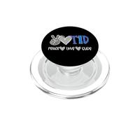 Peace Love Cure Type One Diabetes Awareness T1D PopSockets PopGrip pour MagSafe