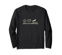 Peace Love Dog Dock Plongée Chien Saut Natation Manche Longue