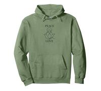 Peace Love Dove Heart Harmony Inspiration Sweat à Capuche, Unisexe pour Adultes, Vert Sauge, XXL