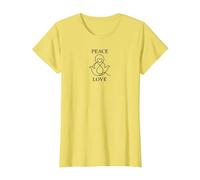 Peace Love Dove Heart Harmony Inspiration T-Shirt, Femme, Citron, XS