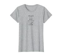 Peace Love Dove Heart Harmony Inspiration T-Shirt, Femme, Gris Chiné, L