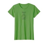 Peace Love Dove Heart Harmony Inspiration T-Shirt, Femme, Herbe, M