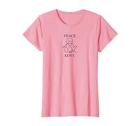 Peace Love Dove Heart Harmony Inspiration T-Shirt, Femme, Rose, 3XL