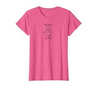 Peace Love Dove Heart Harmony Inspiration T-Shirt, Femme, Rose chiné, 3XL