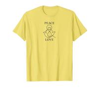 Peace Love Dove Heart Harmony Inspiration T-Shirt, Homme, Citron, XL